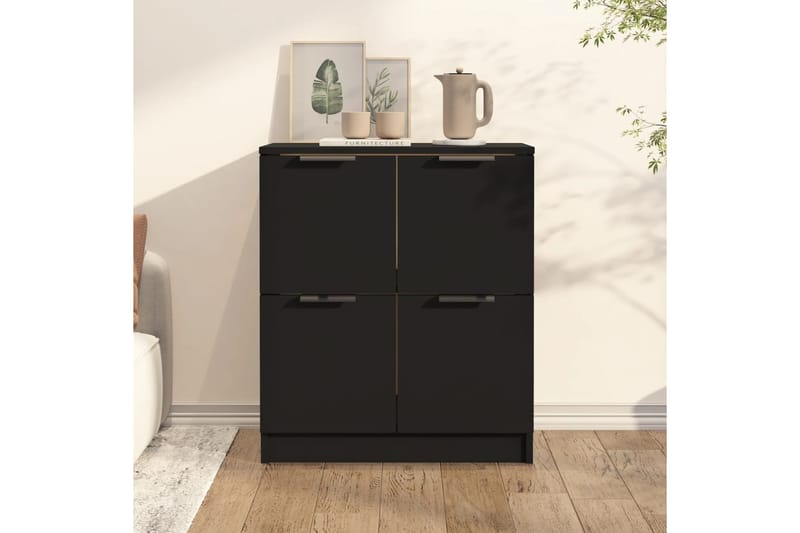 beBasic Senkki musta 60x30x70 cm tekninen puu - Musta - Säilytys - Säilytyskalusteet - Senkki