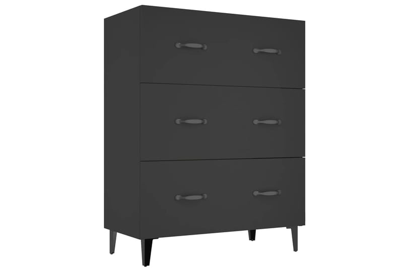 beBasic Senkki musta 69,5x34x90 cm tekninen puu - Musta - Säilytys - Säilytyskalusteet - Senkki