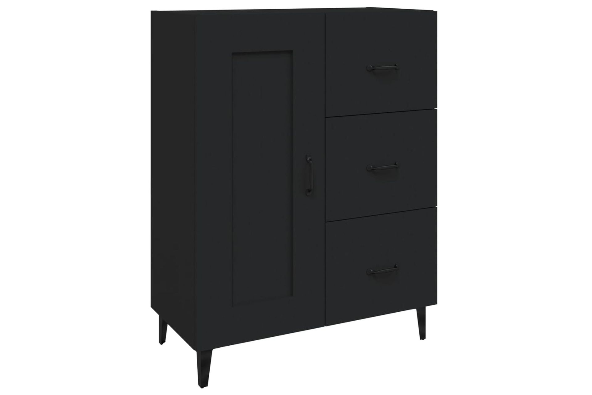 beBasic Senkki musta 69,5x34x90 cm tekninen puu - Musta - Säilytys - Säilytyskalusteet - Senkki