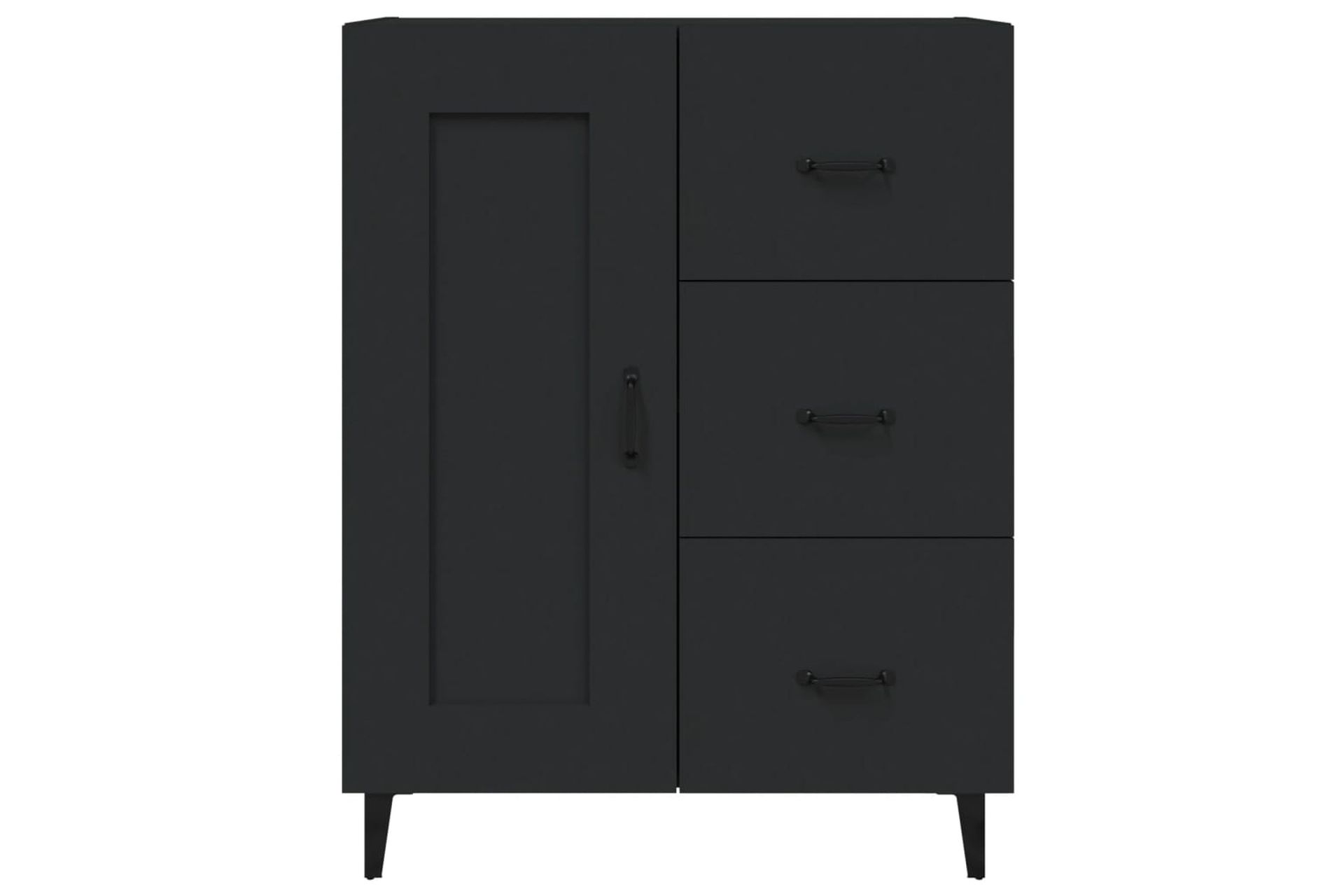 beBasic Senkki musta 69,5x34x90 cm tekninen puu - Musta - Säilytys - Säilytyskalusteet - Senkki