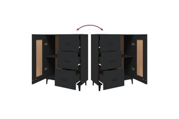 beBasic Senkki musta 69,5x34x90 cm tekninen puu - Musta - Säilytys - Säilytyskalusteet - Senkki