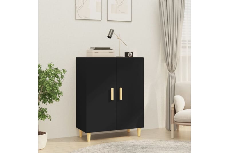 beBasic Senkki musta 70x34x90 cm tekninen puu - Musta - Säilytys - Säilytyskalusteet - Senkki