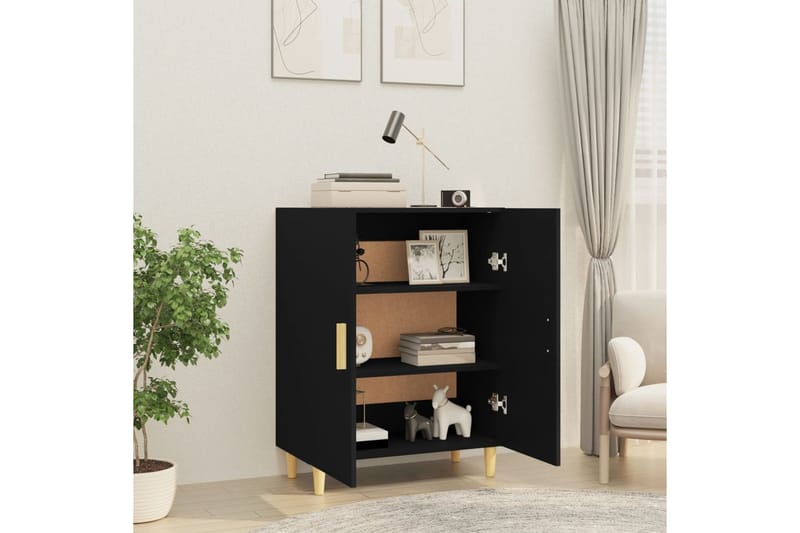 beBasic Senkki musta 70x34x90 cm tekninen puu - Musta - Säilytys - Säilytyskalusteet - Senkki