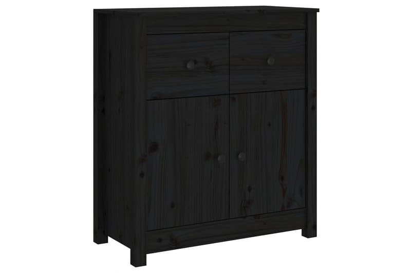 beBasic Senkki musta 70x35x80 cm täysi mänty - Musta - Säilytys - Säilytyskalusteet - Senkki