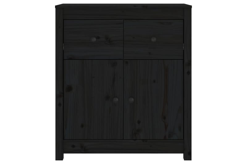 beBasic Senkki musta 70x35x80 cm täysi mänty - Musta - Säilytys - Säilytyskalusteet - Senkki