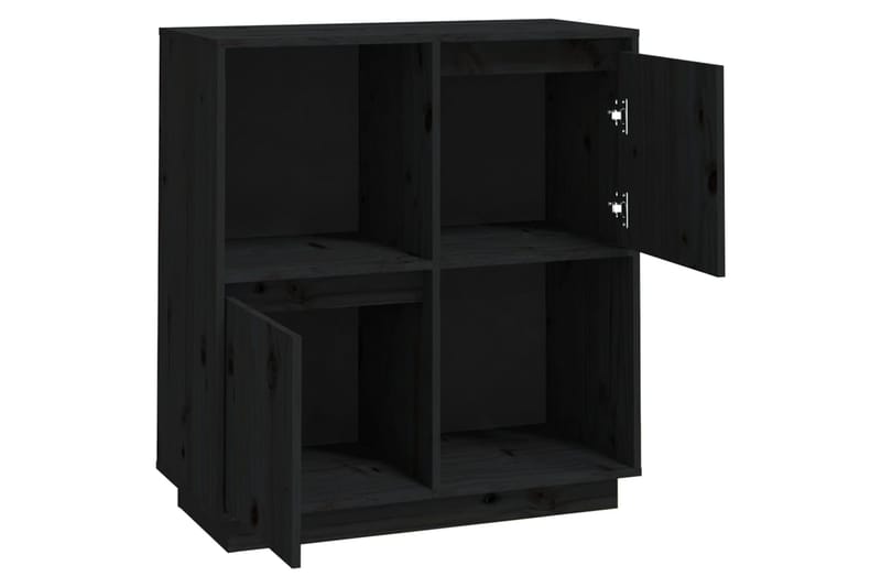 beBasic Senkki musta 74x35x80 cm täysi mänty - Musta - Säilytys - Säilytyskalusteet - Senkki