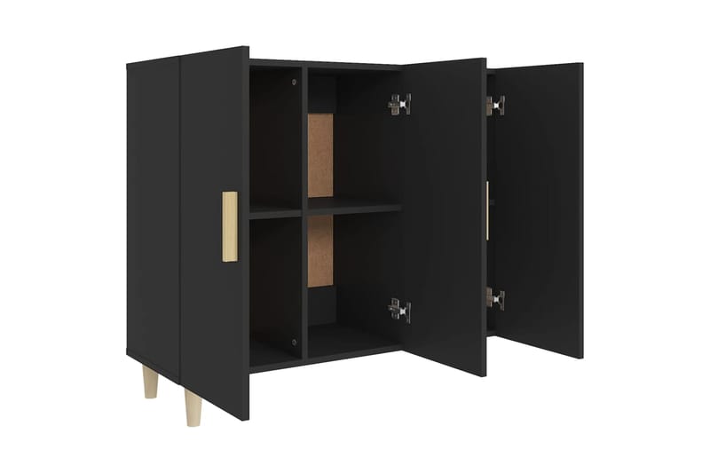 beBasic Senkki musta 90x34x80 cm tekninen puu - Musta - Säilytys - Säilytyskalusteet - Senkki