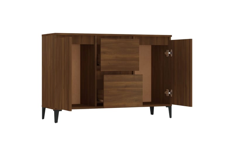 beBasic Senkki ruskea tammi 104x35x70 cm tekninen puu - Ruskea - Säilytys - Säilytyskalusteet - Senkki
