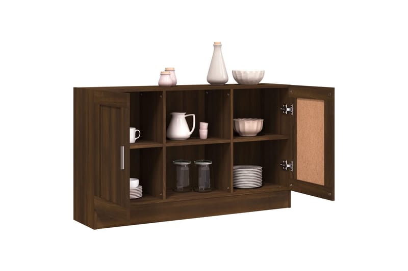 beBasic Senkki ruskea tammi 120x30,5x70 cm tekninen puu - Ruskea - Säilytys - Säilytyskalusteet - Senkki