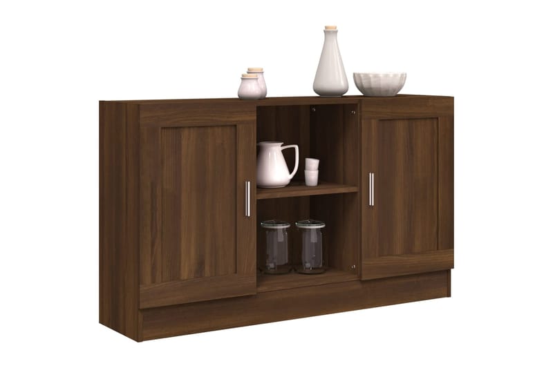 beBasic Senkki ruskea tammi 120x30,5x70 cm tekninen puu - Ruskea - Säilytys - Säilytyskalusteet - Senkki