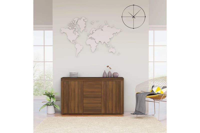 beBasic Senkki ruskea tammi 120x36x69 cm tekninen puu - Ruskea - Säilytys - Säilytyskalusteet - Senkki