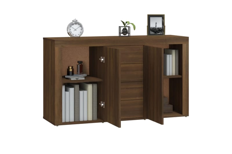 beBasic Senkki ruskea tammi 120x36x69 cm tekninen puu - Ruskea - Säilytys - Säilytyskalusteet - Senkki