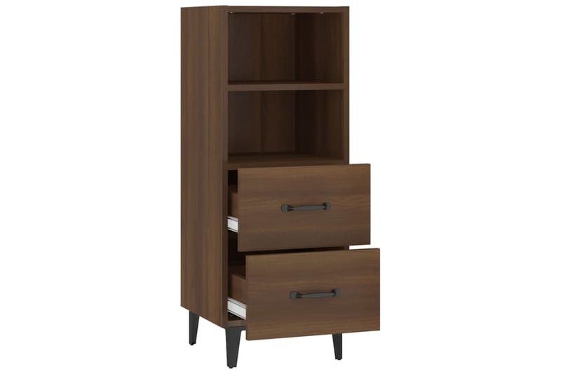 beBasic Senkki ruskea tammi 34,5x34x90 cm tekninen puu - Ruskea - Säilytys - Säilytyskalusteet - Senkki