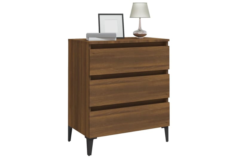 beBasic Senkki ruskea tammi 60x35x69 cm tekninen puu - Ruskea - Säilytys - Säilytyskalusteet - Senkki