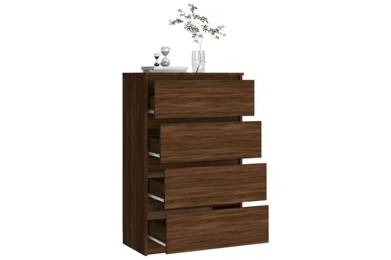 beBasic Senkki ruskea tammi 60x35x98,5 cm tekninen puu - Ruskea - Säilytys - Säilytyskalusteet - Lipasto