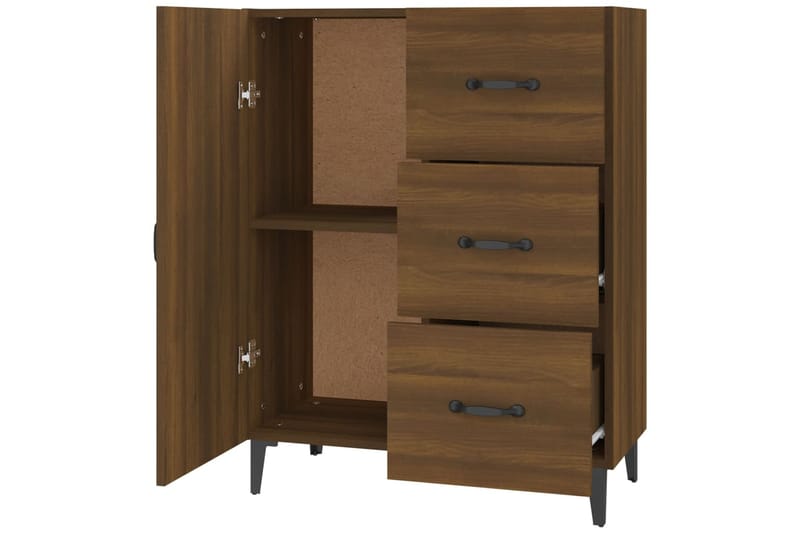 beBasic Senkki ruskea tammi 69,5x34x90 cm tekninen puu - Ruskea - Säilytys - Säilytyskalusteet - Lipasto