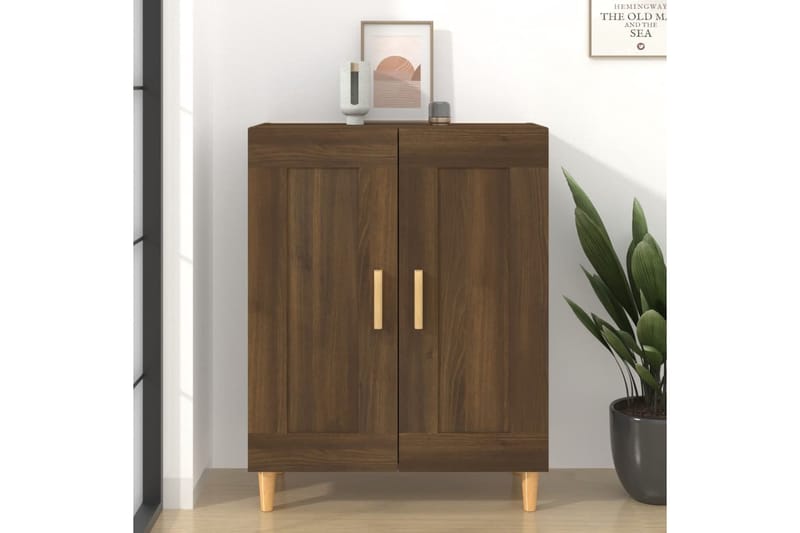 beBasic Senkki ruskea tammi 69,5x34x90 cm tekninen puu - Ruskea - Säilytys - Säilytyskalusteet - Senkki