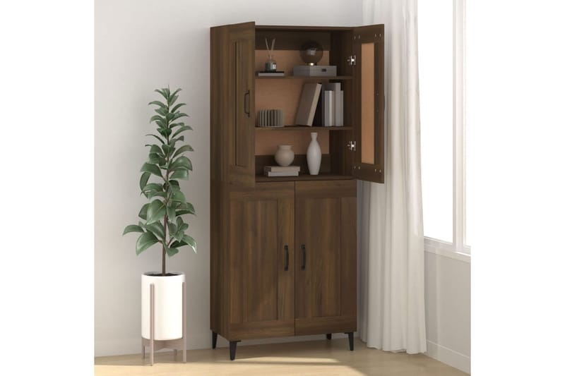 beBasic Senkki ruskea tammi 69,5x34x90 cm tekninen puu - Ruskea - Säilytys - Säilytyskalusteet - Lipasto