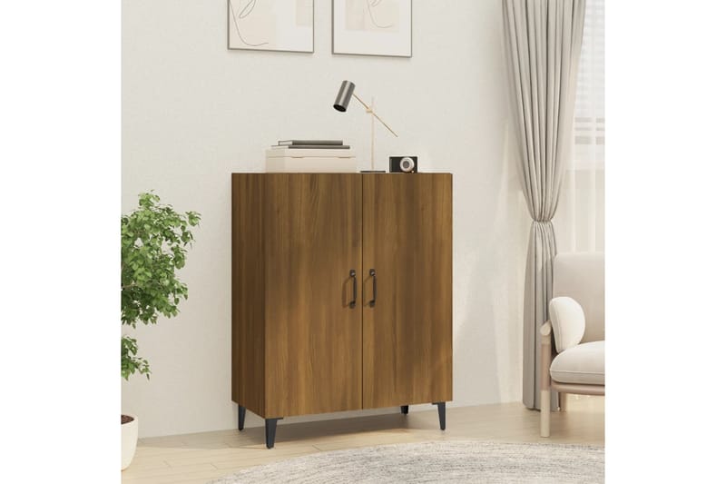 beBasic Senkki ruskea tammi 70x34x90 cm tekninen puu - Ruskea - Säilytys - Säilytyskalusteet - Senkki