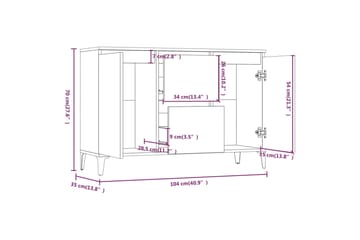 beBasic Senkki savutammi 104x35x70 cm tekninen puu - Ruskea - Säilytys - Säilytyskalusteet - Senkki