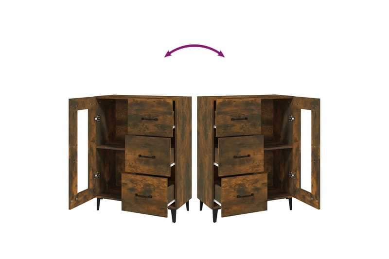 beBasic Senkki savutammi 69,5x34x90 cm tekninen puu - Ruskea - Säilytys - Säilytyskalusteet - Senkki