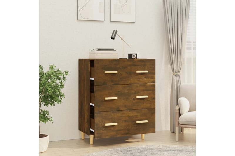 beBasic Senkki savutammi 70x34x90 cm tekninen puu - Ruskea - Säilytys - Säilytyskalusteet - Senkki