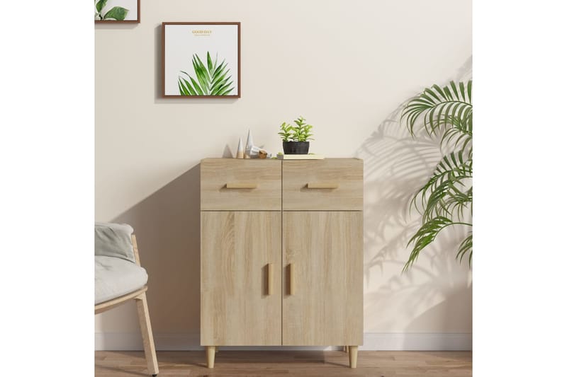 beBasic Senkki Sonoma-tammi 69,5x34x89 cm tekninen puu - Ruskea - Säilytys - Säilytyskalusteet - Senkki