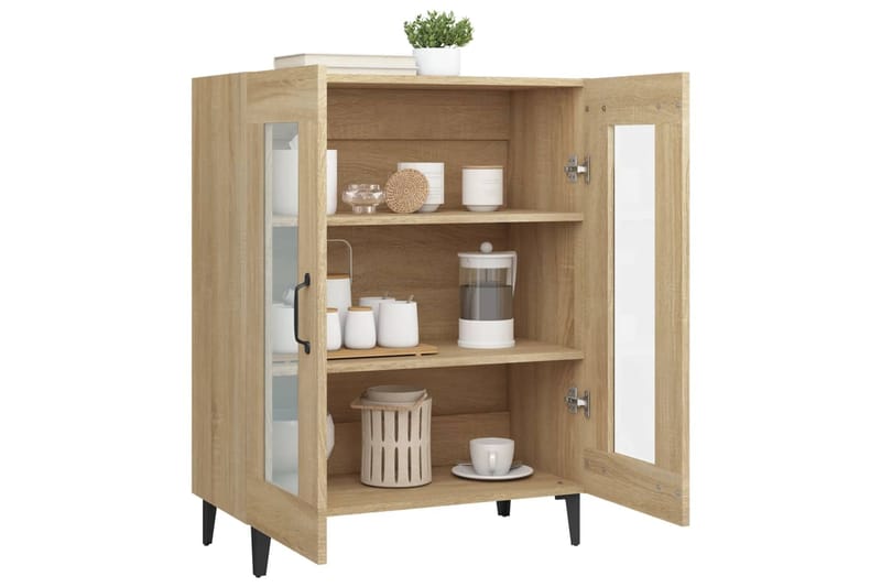 beBasic Senkki Sonoma-tammi 69,5x34x90 cm tekninen puu - Ruskea - Säilytys - Säilytyskalusteet - Senkki