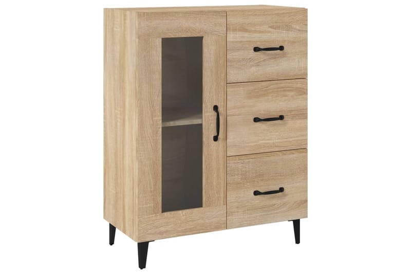 beBasic Senkki Sonoma-tammi 69,5x34x90 cm tekninen puu - Ruskea - Säilytys - Säilytyskalusteet - Lipasto