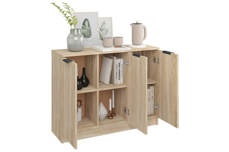 beBasic Senkki Sonoma-tammi 90,5x30x70 cm tekninen puu - Ruskea - Säilytys - Säilytyskalusteet - Senkki
