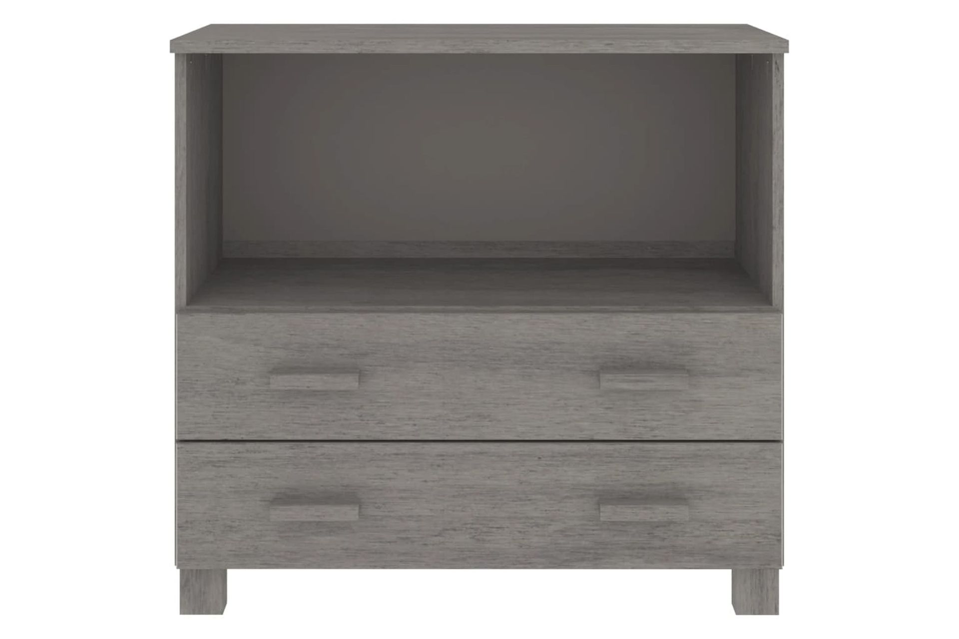 beBasic Senkki vaaleanharmaa 85x35x80 cm täysi mänty - Harmaa - Säilytys - Säilytyskalusteet - Senkki