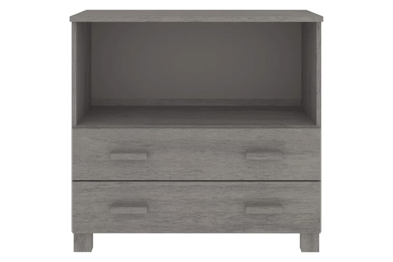 beBasic Senkki vaaleanharmaa 85x35x80 cm täysi mänty - Harmaa - Säilytys - Säilytyskalusteet - Senkki