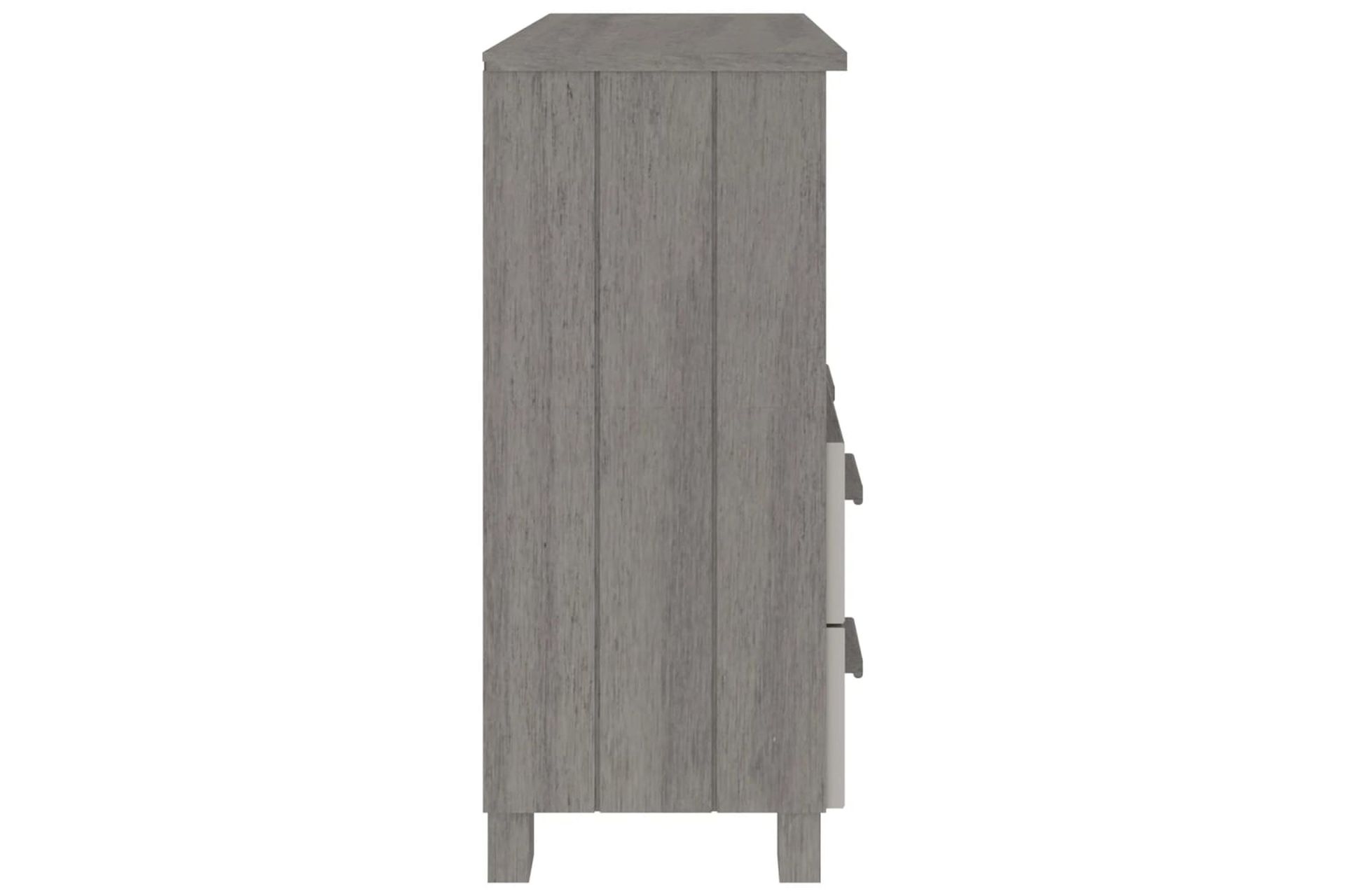 beBasic Senkki vaaleanharmaa 85x35x80 cm täysi mänty - Harmaa - Säilytys - Säilytyskalusteet - Senkki