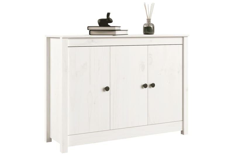beBasic Senkki valkoinen 100x35x74 cm täysi mänty - Valkoinen - Säilytys - Säilytyskalusteet - Senkki