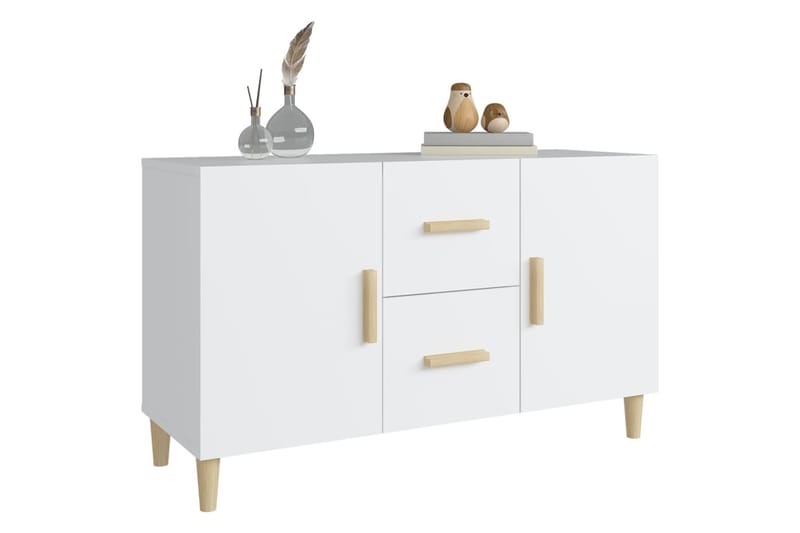 beBasic Senkki valkoinen 100x36x60 cm tekninen puu - Valkoinen - Säilytys - Säilytyskalusteet - Senkki