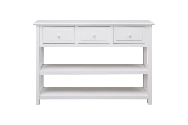 beBasic Senkki valkoinen 108x30x76 cm täysi keisaripuu - Valkoinen - Säilytys - Säilytyskalusteet - Senkki