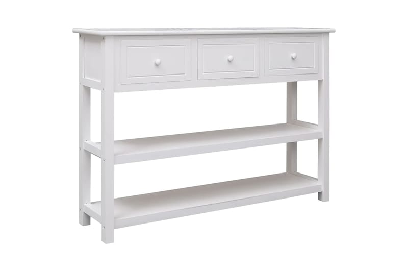 beBasic Senkki valkoinen 108x30x76 cm täysi keisaripuu - Valkoinen - Säilytys - Säilytyskalusteet - Senkki