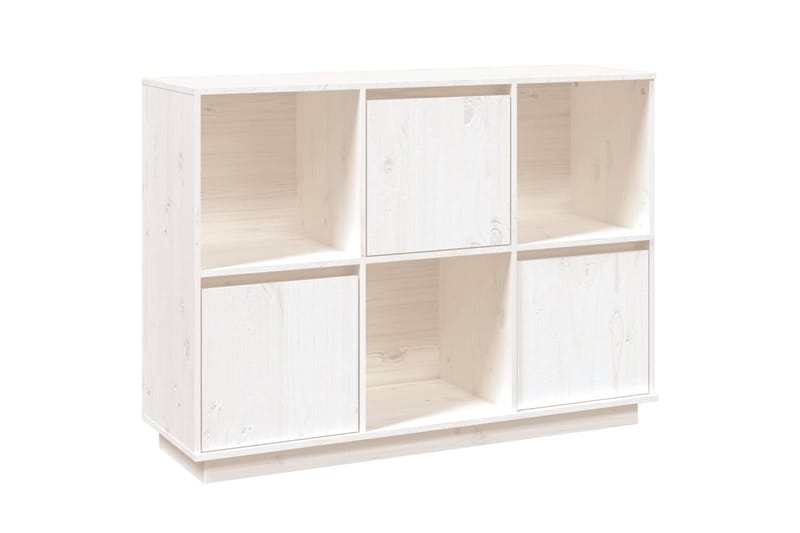 beBasic Senkki valkoinen 110,5x35x80 cm täysi mänty - Valkoinen - Säilytys - Säilytyskalusteet - Senkki