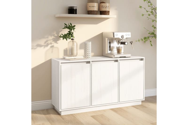 beBasic Senkki valkoinen 111x34x60 cm täysi mänty - Valkoinen - Säilytys - Säilytyskalusteet - Senkki