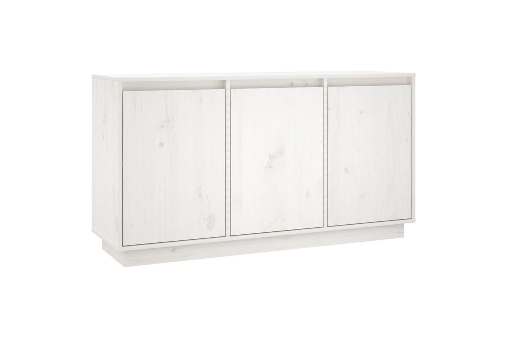 beBasic Senkki valkoinen 111x34x60 cm täysi mänty - Valkoinen - Säilytys - Säilytyskalusteet - Senkki