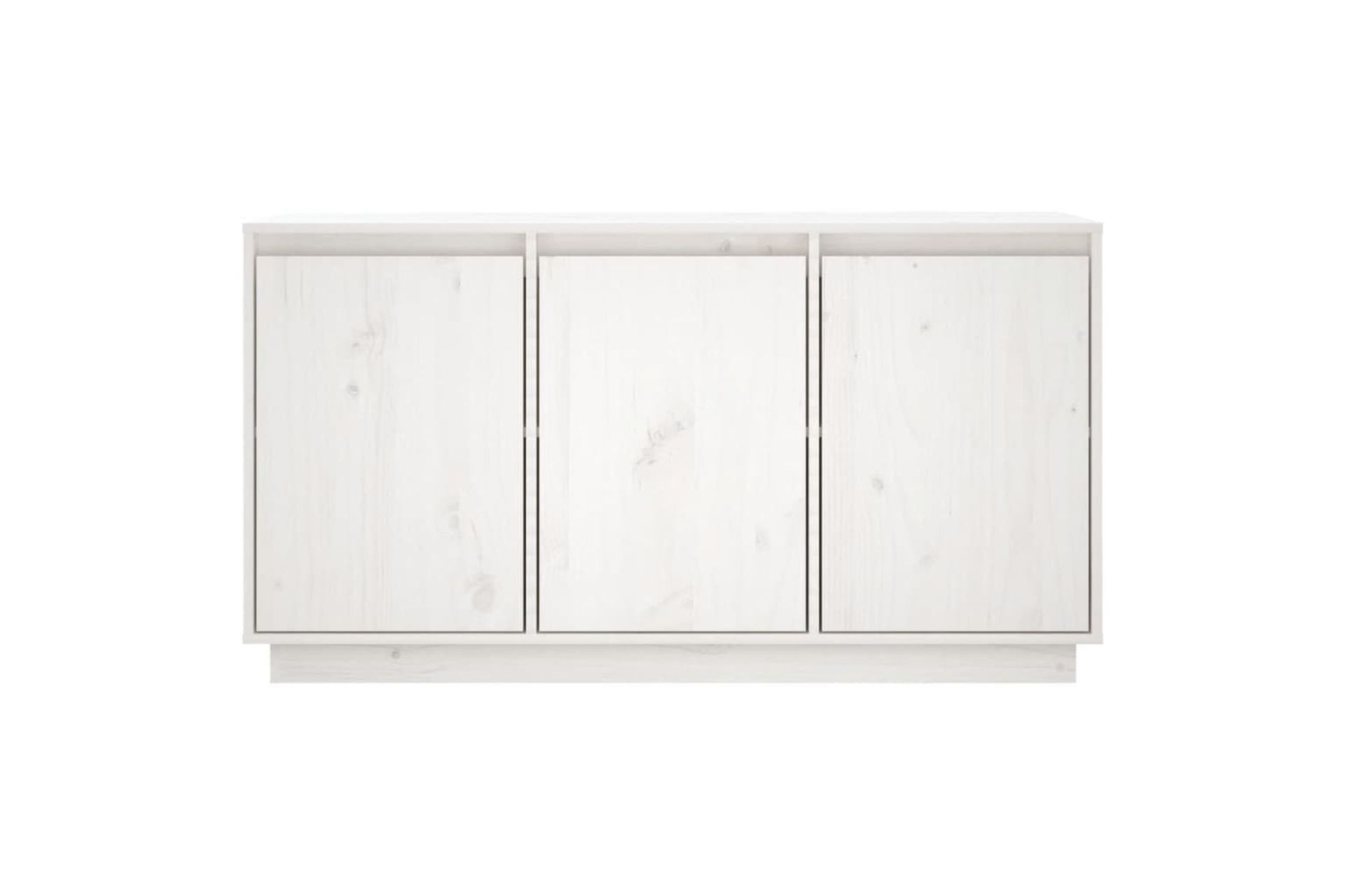 beBasic Senkki valkoinen 111x34x60 cm täysi mänty - Valkoinen - Säilytys - Säilytyskalusteet - Senkki