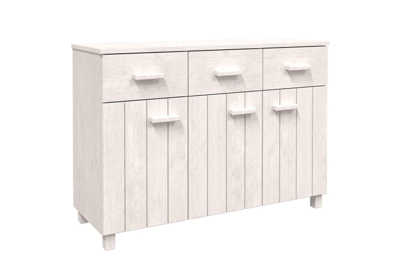 beBasic Senkki valkoinen 113x40x80 cm täysi mänty - Valkoinen - Säilytys - Säilytyskalusteet - Senkki