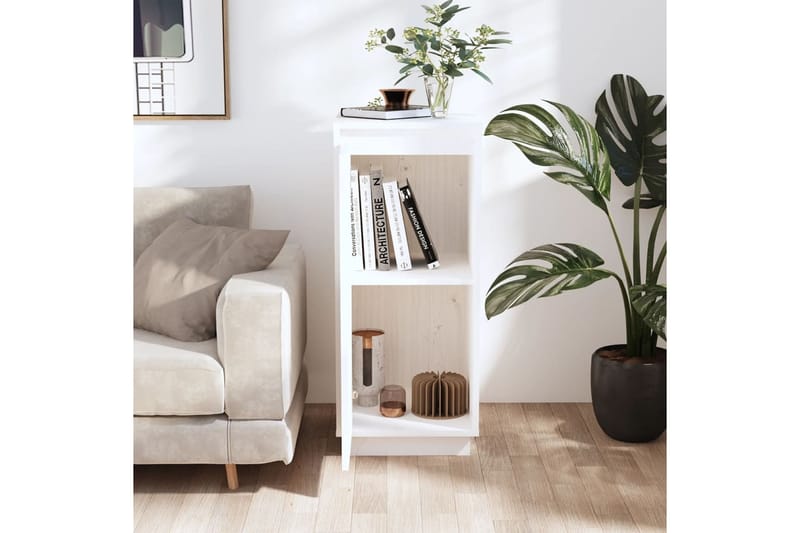 beBasic Senkki valkoinen 31,5x34x75 cm täysi mänty - Valkoinen - Säilytys - Säilytyskalusteet - Senkki