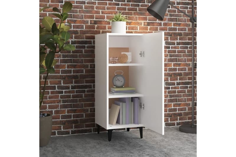 beBasic Senkki valkoinen 34,5x34x90 cm tekninen puu - Valkoinen - Säilytys - Säilytyskalusteet - Senkki