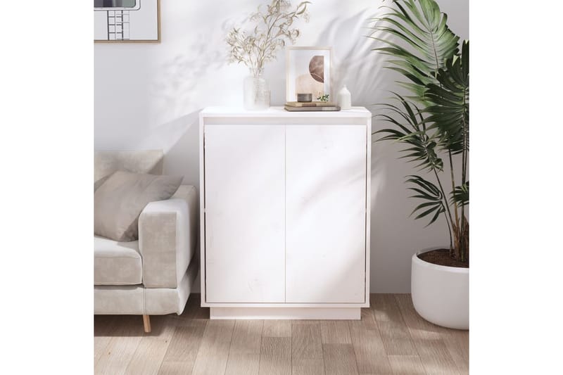 beBasic Senkki valkoinen 60x34x75 cm täysi mänty - Valkoinen - Säilytys - Säilytyskalusteet - Senkki