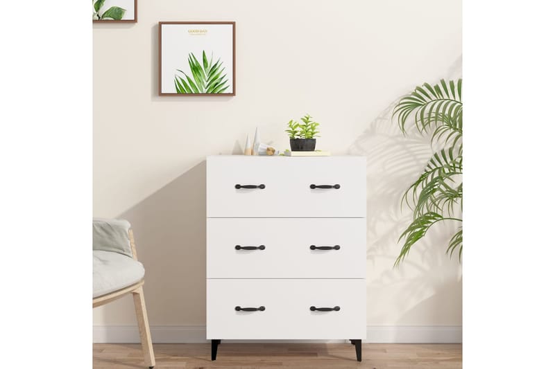beBasic Senkki valkoinen 69,5x34x90 cm tekninen puu - Valkoinen - Säilytys - Säilytyskalusteet - Senkki