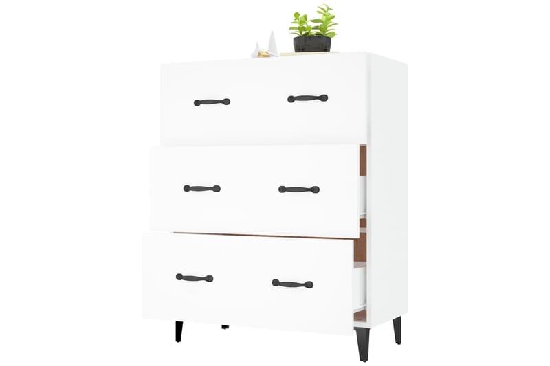 beBasic Senkki valkoinen 69,5x34x90 cm tekninen puu - Valkoinen - Säilytys - Säilytyskalusteet - Senkki