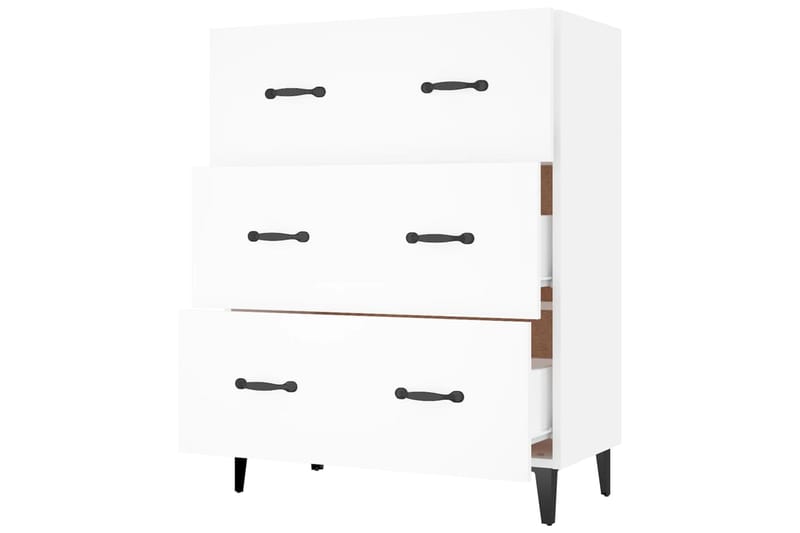 beBasic Senkki valkoinen 69,5x34x90 cm tekninen puu - Valkoinen - Säilytys - Säilytyskalusteet - Senkki