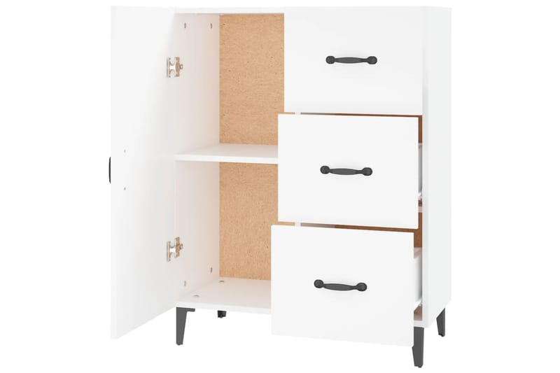 beBasic Senkki valkoinen 69,5x34x90 cm tekninen puu - Valkoinen - Säilytys - Säilytyskalusteet - Senkki