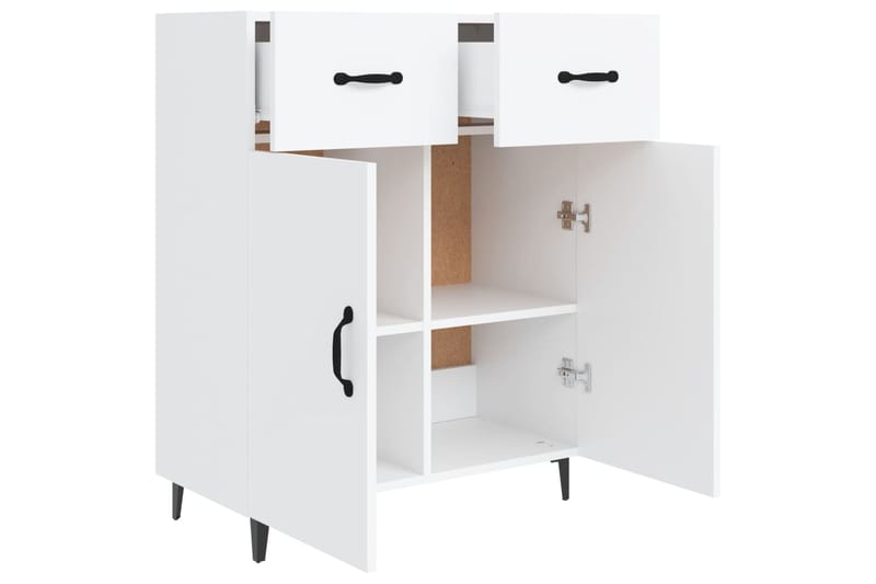 beBasic Senkki valkoinen 69,5x34x90 cm tekninen puu - Valkoinen - Säilytys - Säilytyskalusteet - Senkki
